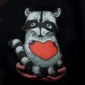 Подушки с фото: подушка енотик